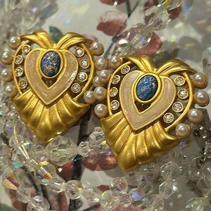 Avon Elizabeth Taylor’s "Heart of Hollywood" *signed* Opal Earrings